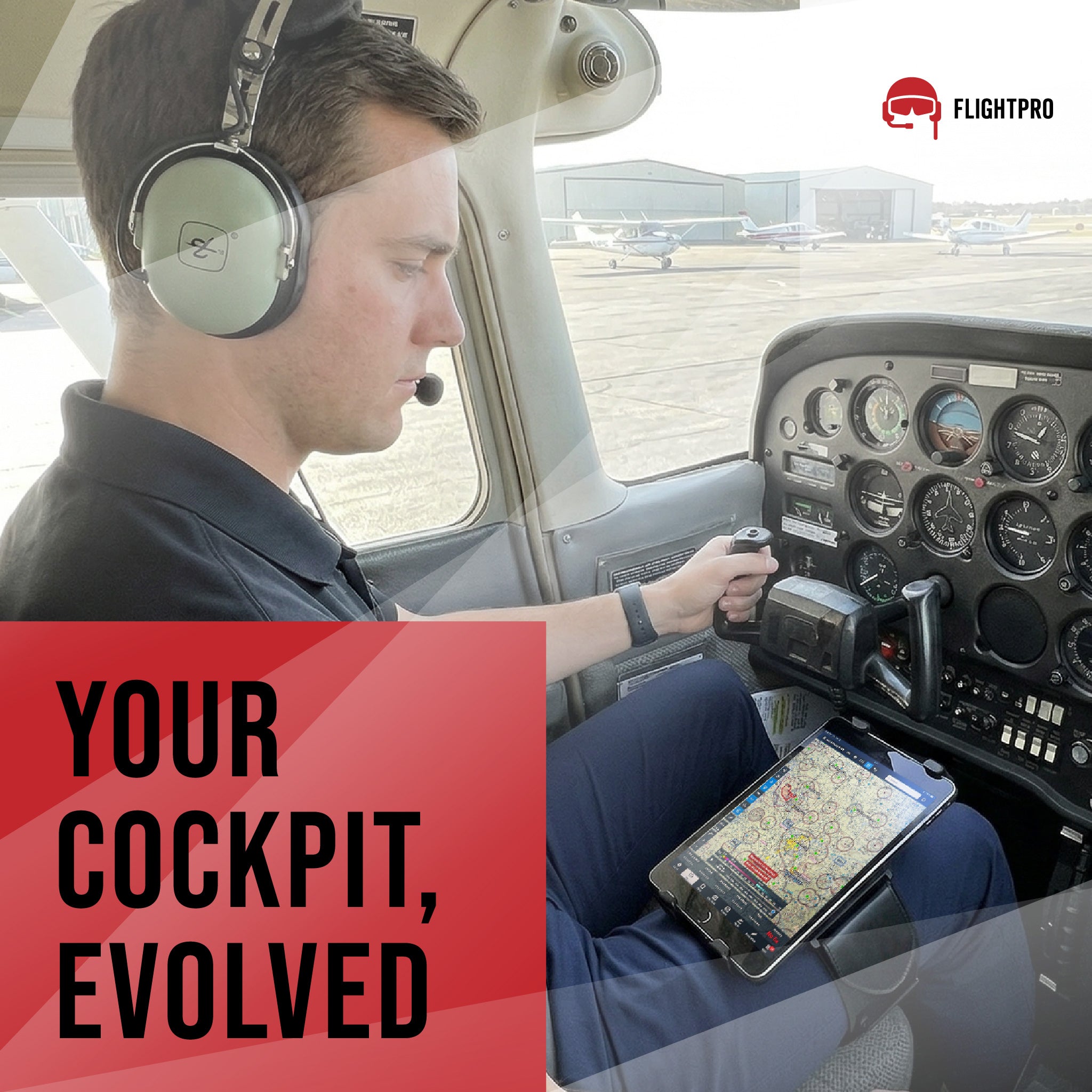ProAviator Universal Pilot Kneeboard | 360° Rotating iPad & Phone Mount