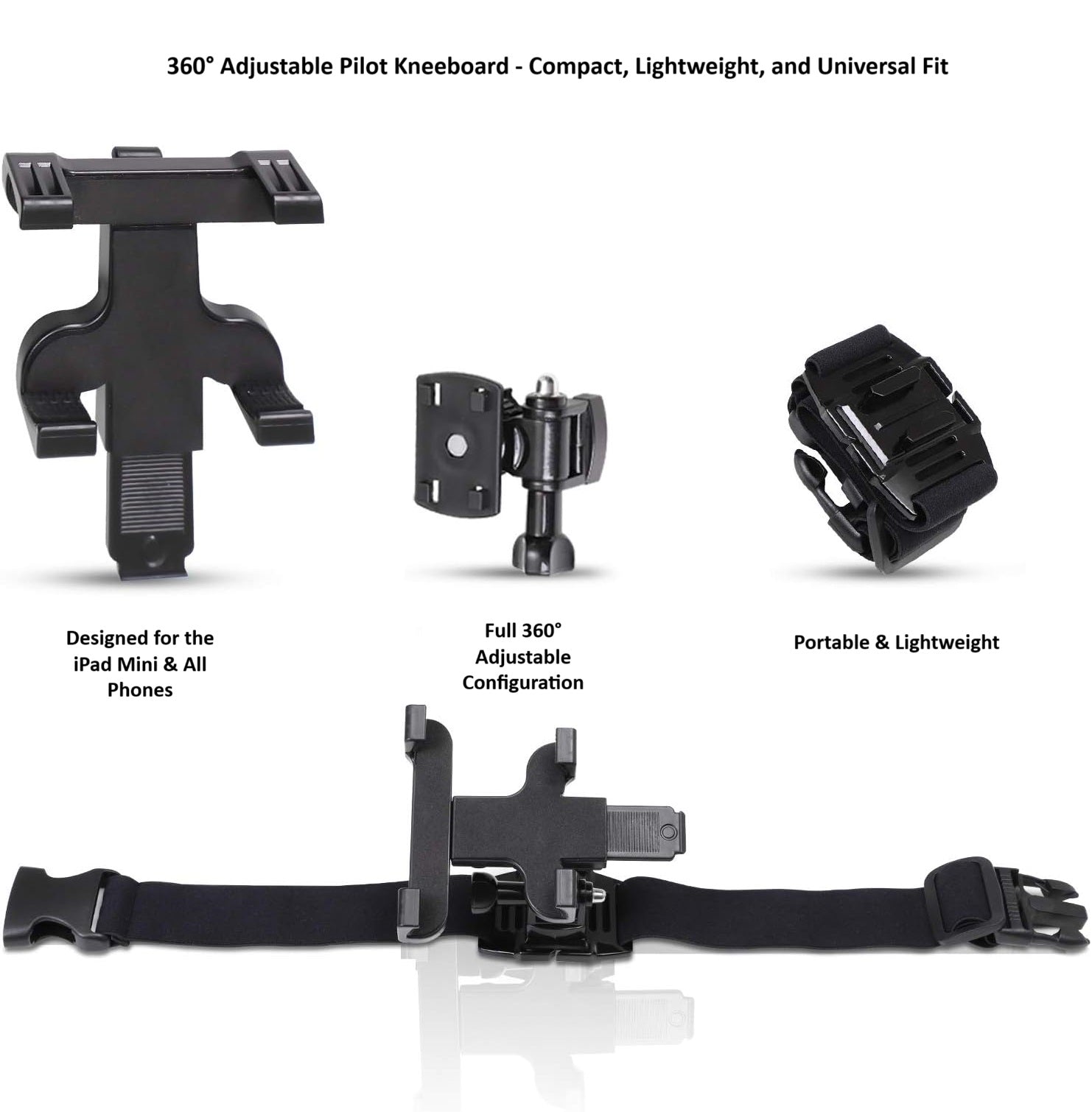 TechSierra Pilot Kneeboard for iPad Mini (All versions), Lightweight and Compact