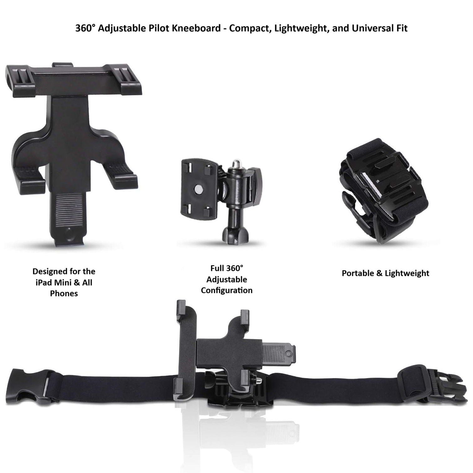 TechSierra Pilot Kneeboard for iPad Mini (All versions), Lightweight and Compact