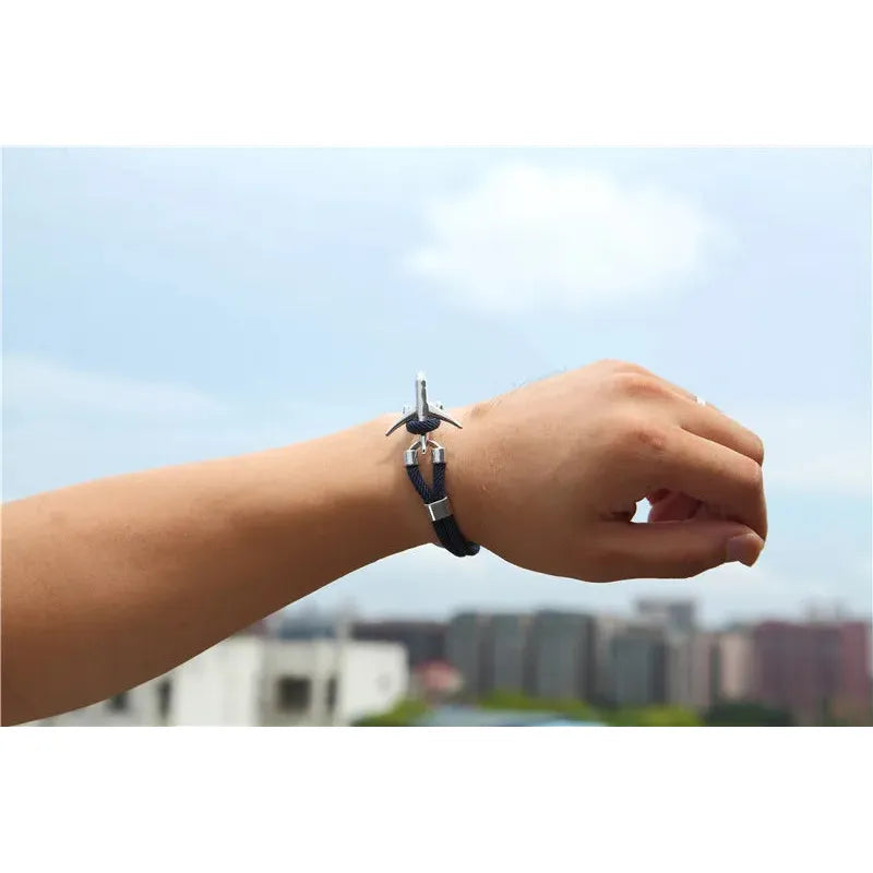 Airplane Anchor Charm Bracelets for Discerning Individuals