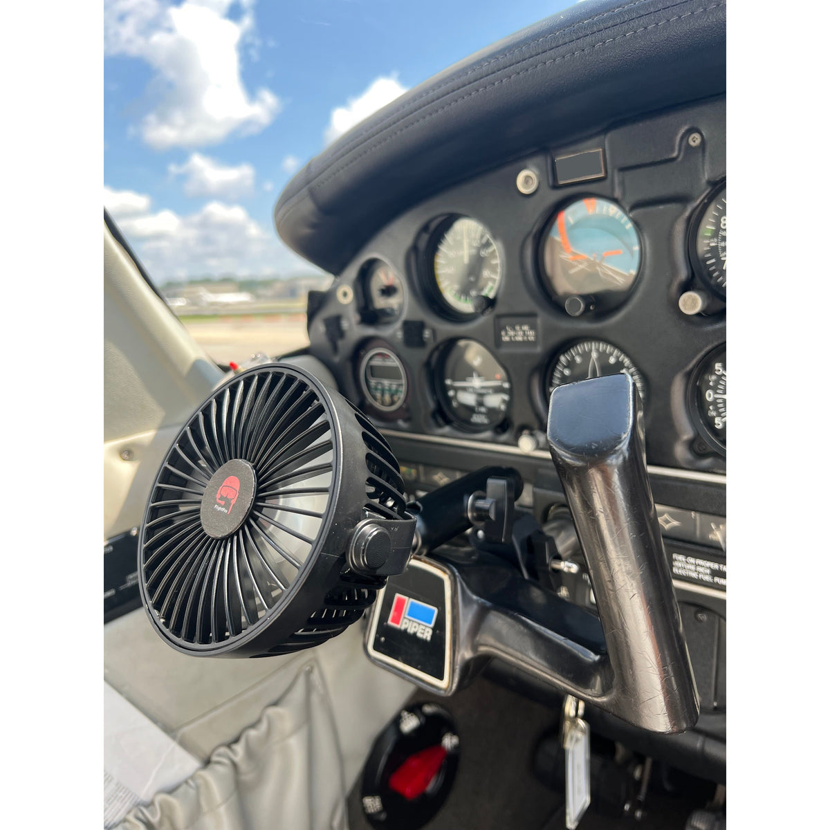 FlightPro CoolProp Yoke Mounted Fan | 3-Speed Portable Cockpit Cooling Fan