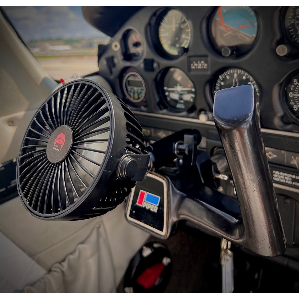 FlightPro CoolProp Yoke Mounted Fan | 3-Speed Portable Cockpit Cooling Fan
