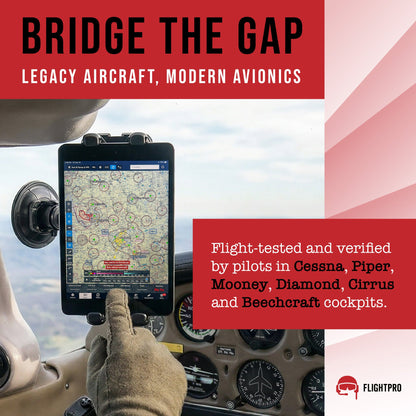 ProAviator Cockpit Suction Cup Mount | Curved Multi-Angle iPad & Phone Holder