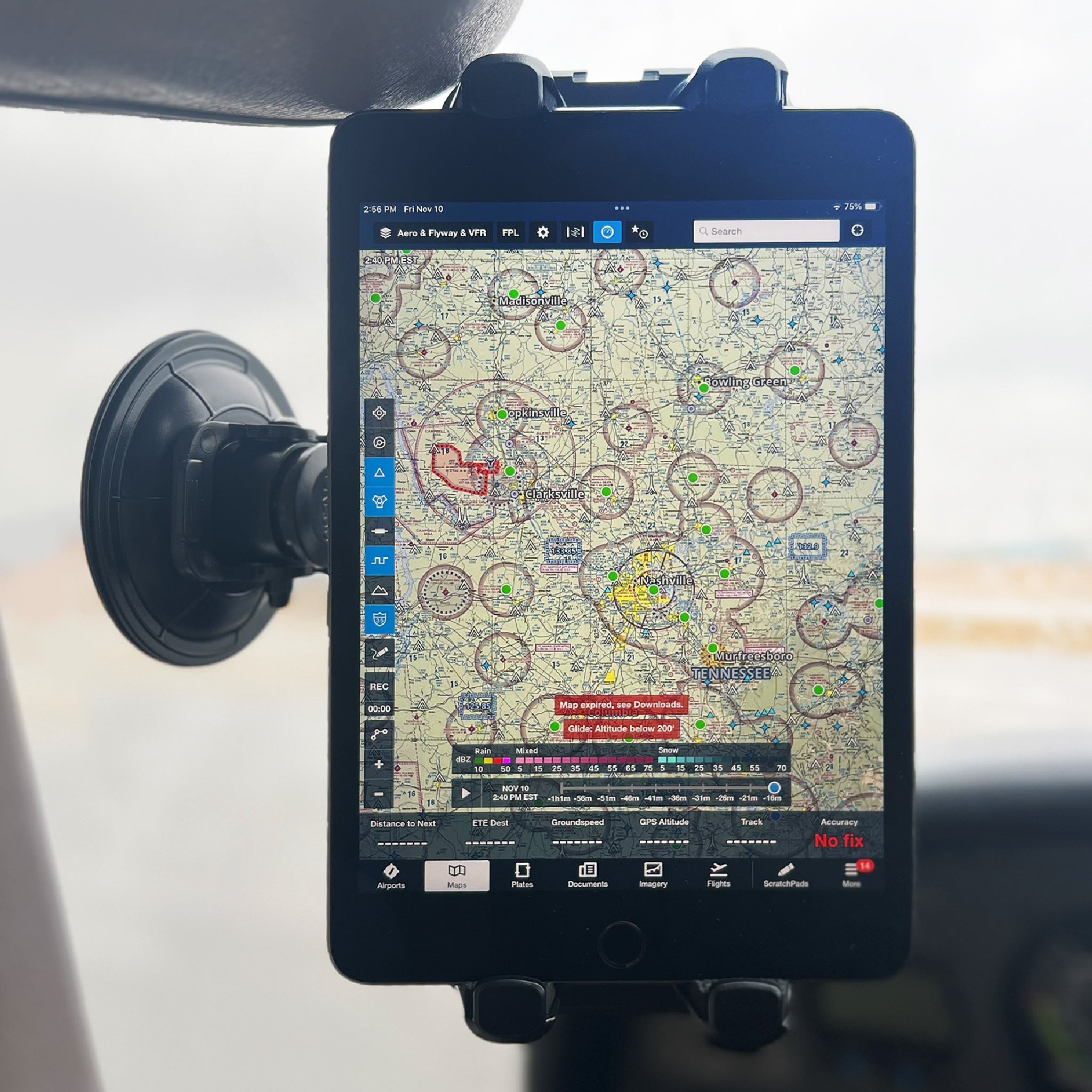 ProAviator Cockpit Suction Cup Mount | Curved Multi-Angle iPad & Phone Holder
