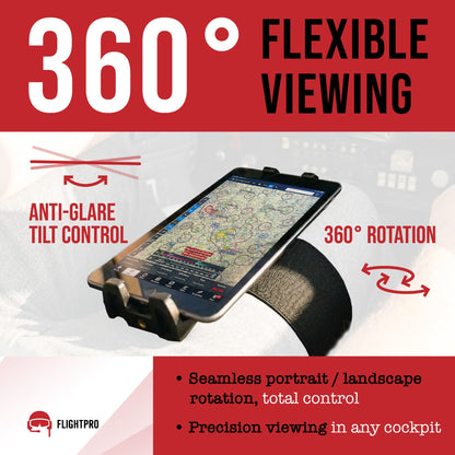 ProAviator Universal Pilot Kneeboard | 360° Rotating iPad & Phone Mount
