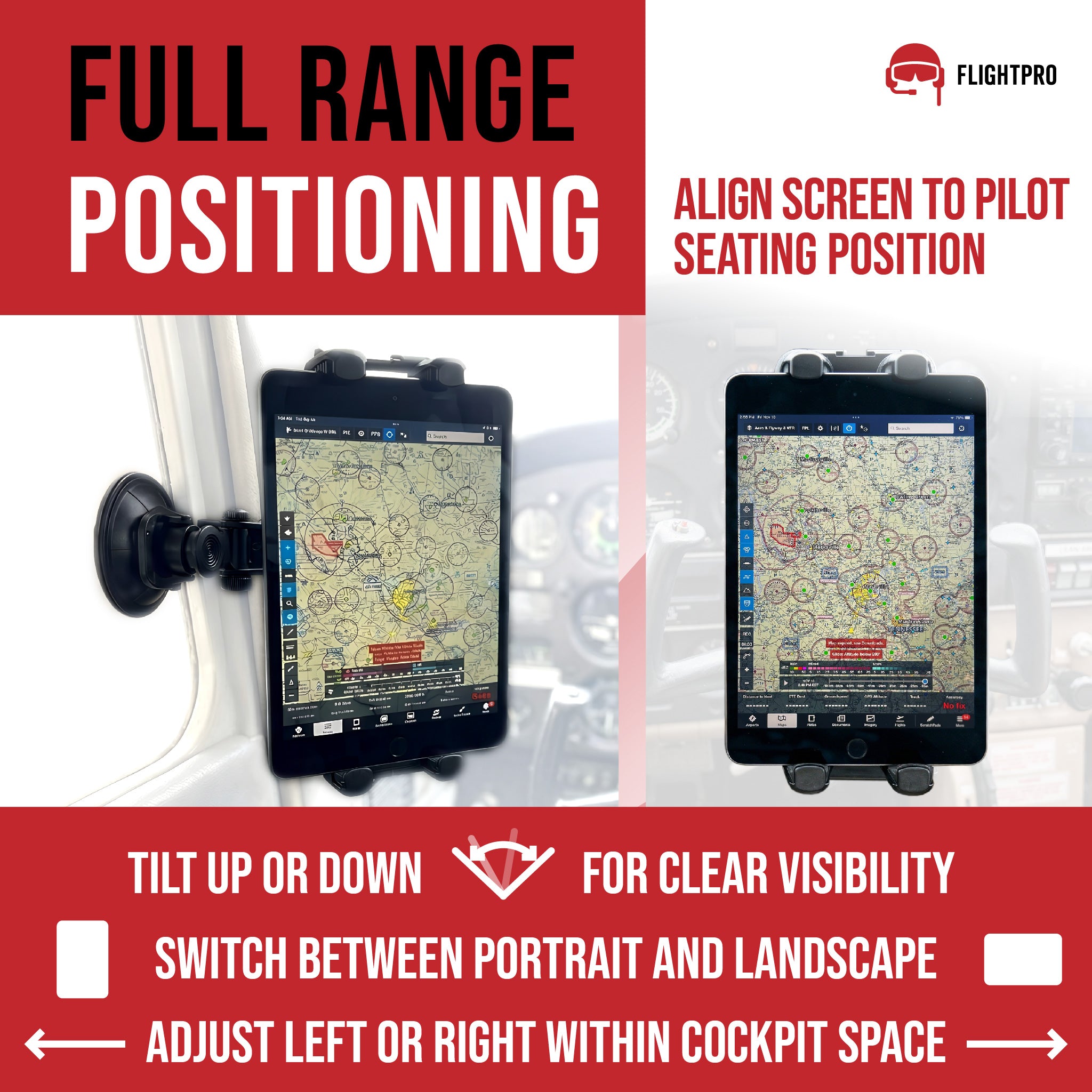 ProAviator Heavy-Duty Yoke Mount and Suction Cup Set | Multi-Device Holder