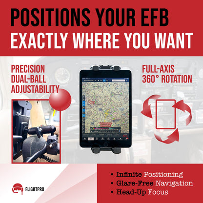 ProAviator Heavy-Duty Yoke Mount | Multi-Device Tablet & Phone Holder