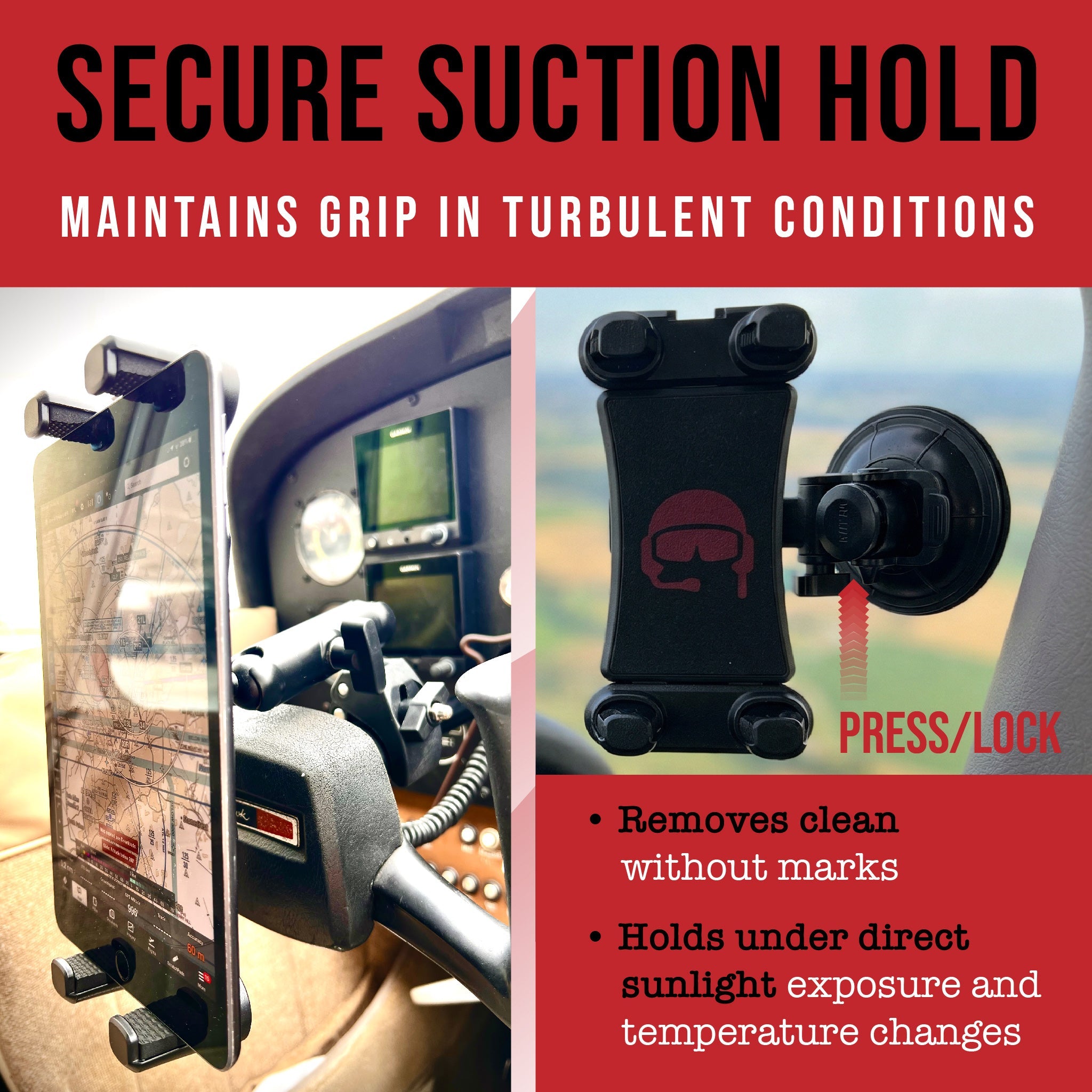 ProAviator Heavy-Duty Yoke Mount and Suction Cup Set | Multi-Device Holder