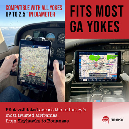 ProAviator Heavy-Duty Yoke Mount | Multi-Device Tablet & Phone Holder