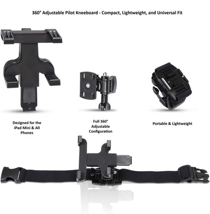 TechSierra Pilot Kneeboard for iPad Mini (All versions), Lightweight and Compact