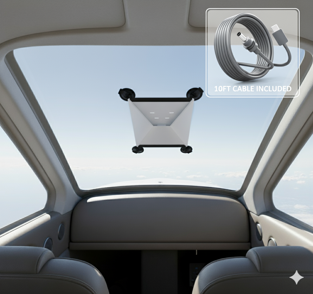 ProAviator Starlink Mini Suction Cup Mount & 10FT USB-C to DC Cable Kit
