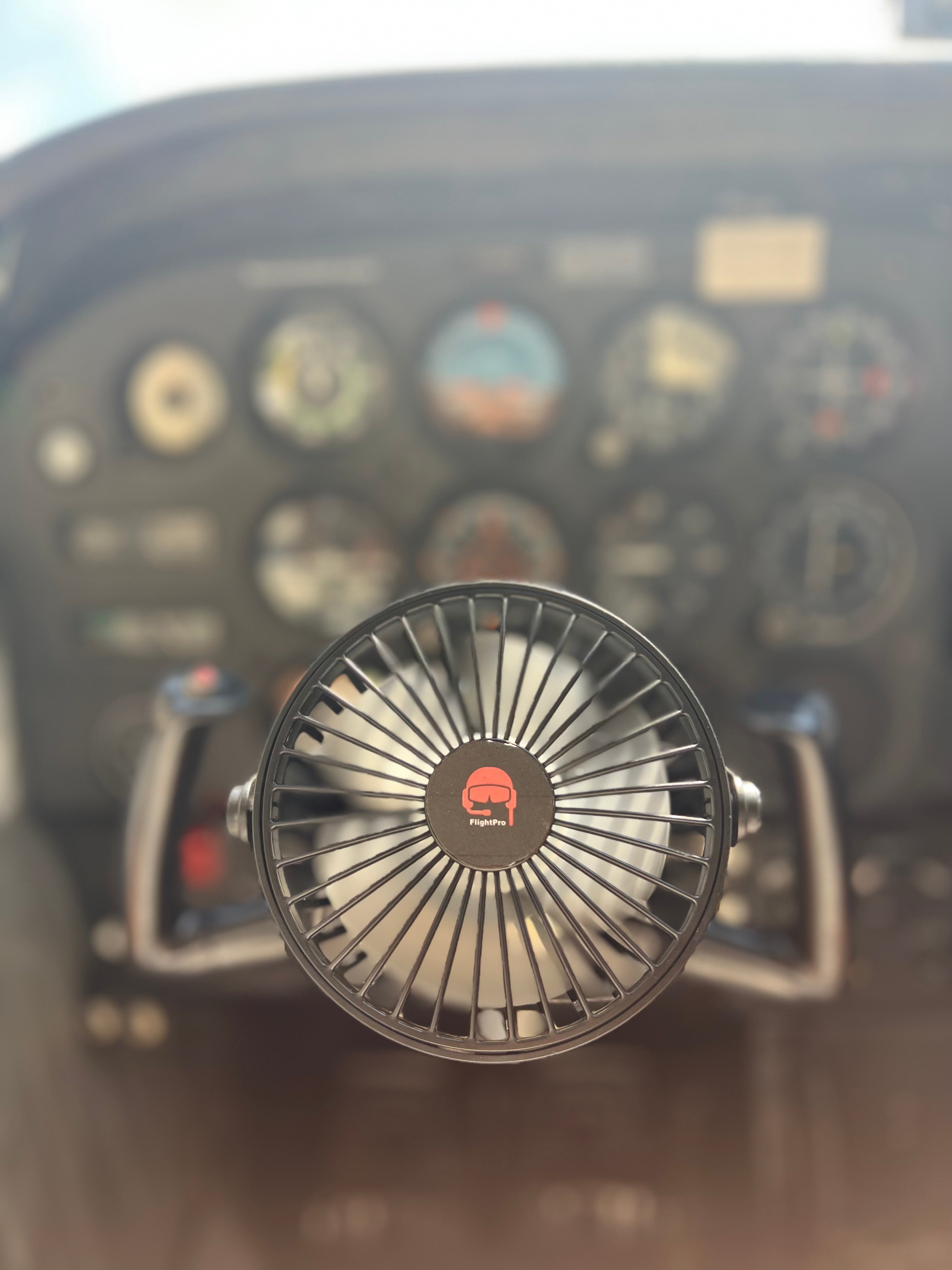 FlightPro CoolProp Yoke Mounted Fan | 3-Speed Portable Cockpit Cooling Fan