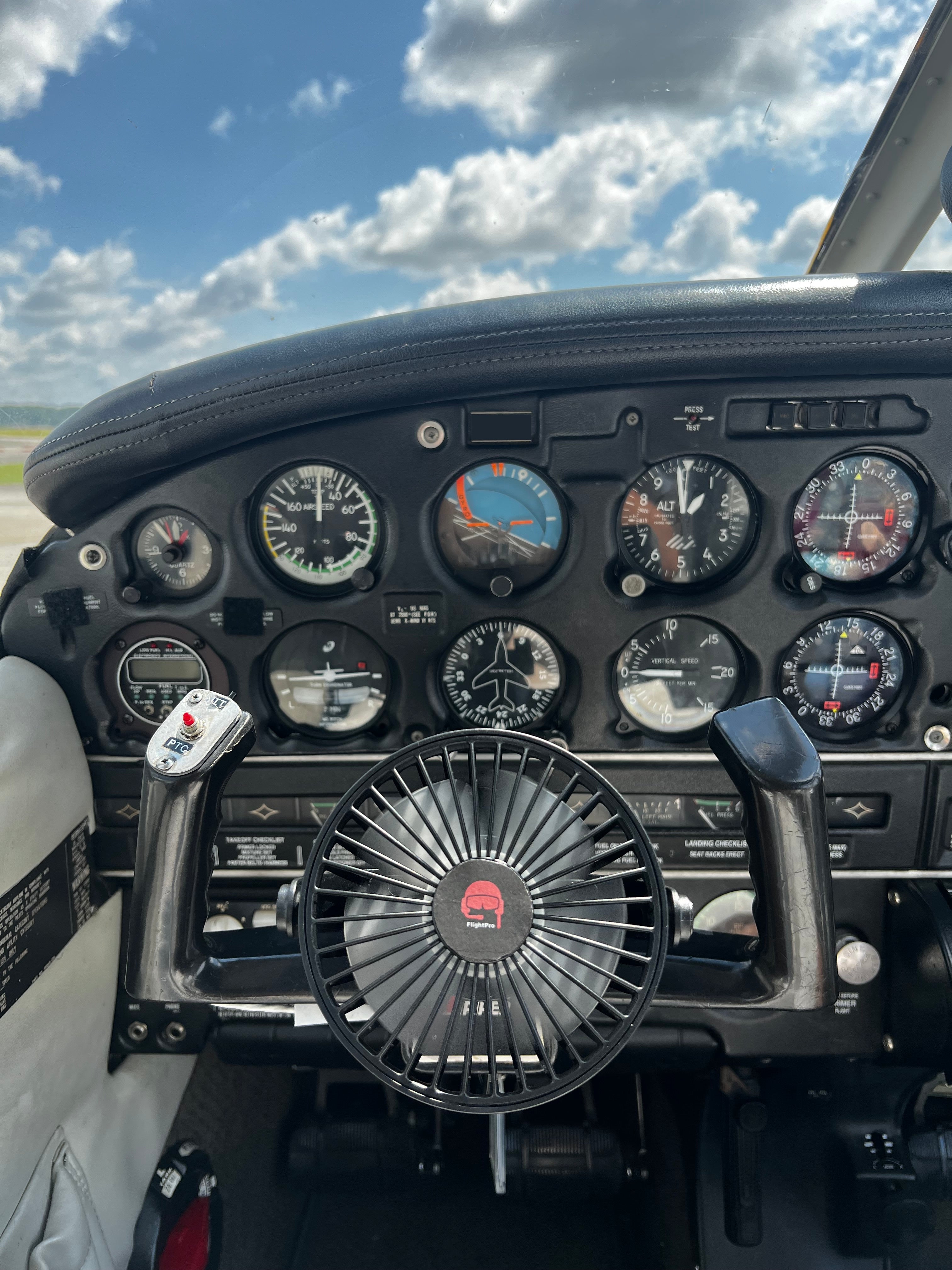 FlightPro CoolProp Yoke Mounted Fan | 3-Speed Portable Cockpit Cooling Fan