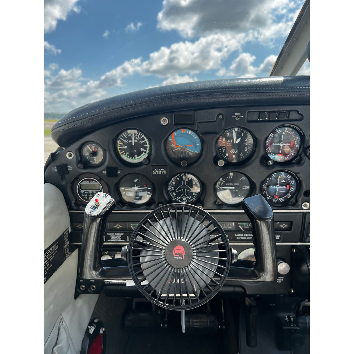FlightPro CoolProp Yoke Mounted Fan | 3-Speed Portable Cockpit Cooling Fan