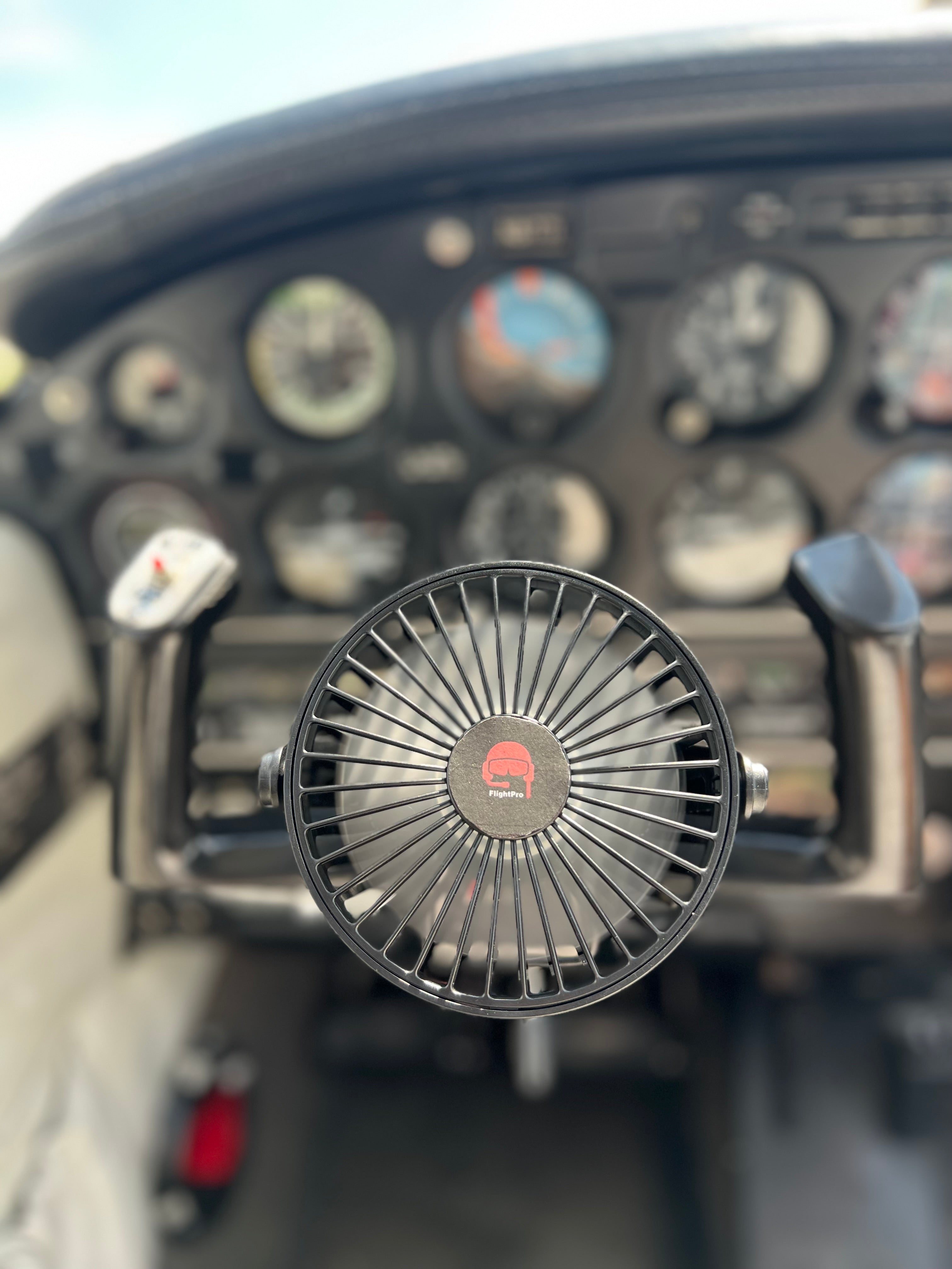 FlightPro CoolProp Yoke Mounted Fan | 3-Speed Portable Cockpit Cooling Fan