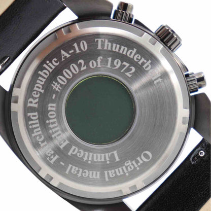 A-10 Thunderbolt Tribute - Gunmetal Finish, Leather Band