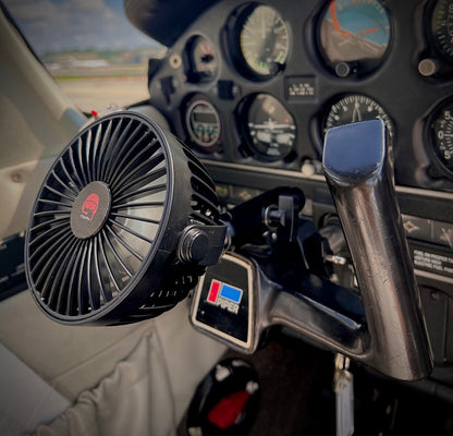 FlightPro CoolProp Yoke Mounted Fan | 3-Speed Portable Cockpit Cooling Fan