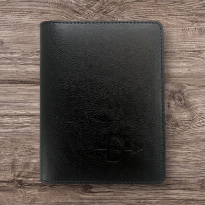Ðirect-To Pilot Wallet with Designated Slots for License, Passport, Medical Certificate, Black PU-Leather