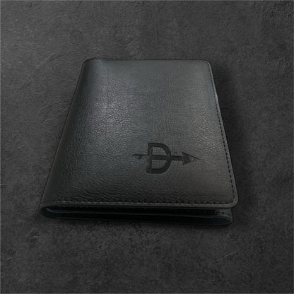 Ðirect-To Pilot Wallet with Designated Slots for License, Passport, Medical Certificate, Black PU-Leather