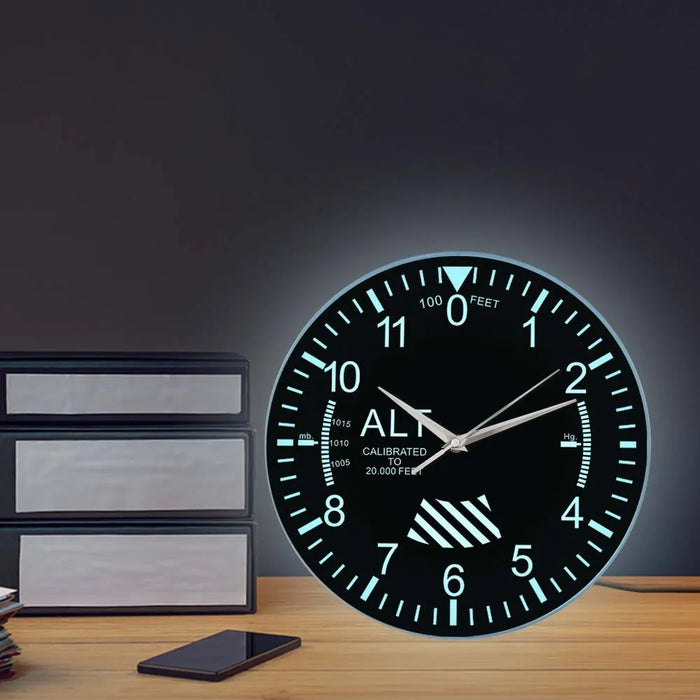 Altimeter Clock for Aviation Enthusiasts