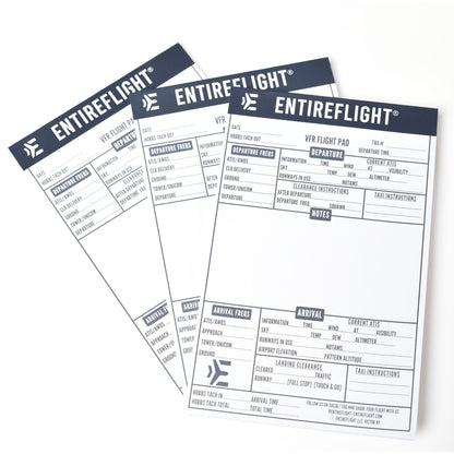 EntireFlight VFR Flight Pads For Kneeboards - 3Pack