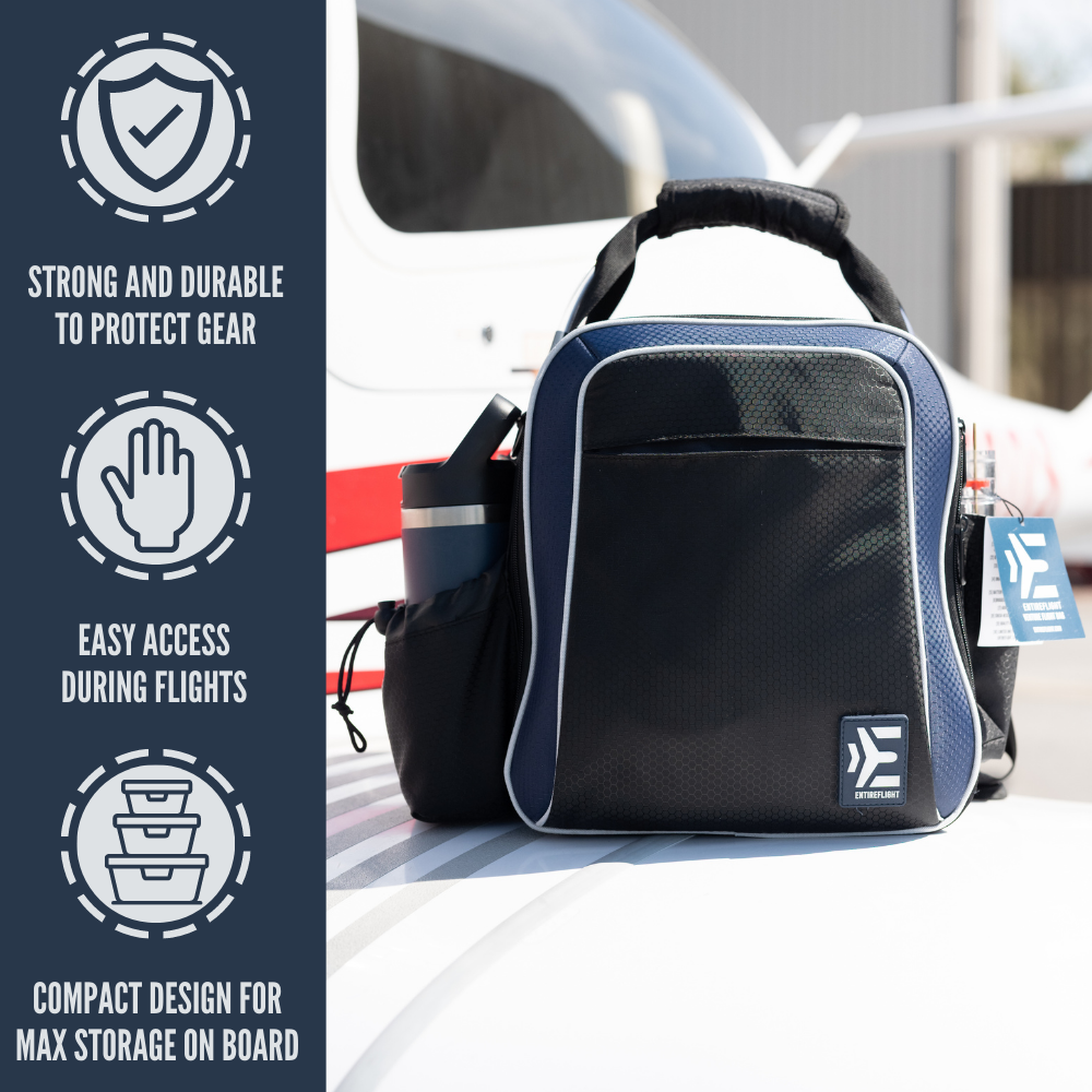 EntireFlight Pilot Bag - The Venture Flight Bag For Pilots - Blue