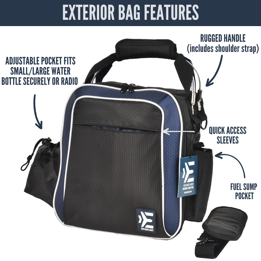 EntireFlight Pilot Bag - The Venture Flight Bag For Pilots - Blue