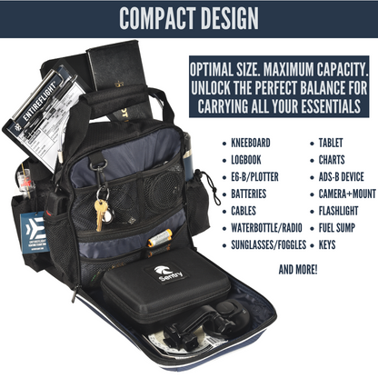 EntireFlight Pilot Bag - The Venture Flight Bag For Pilots - Blue